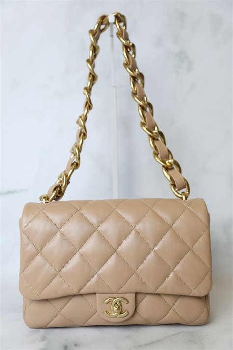 chanel funky town hobo|CHANEL Lambskin Quilted Large CC Funky Town Hobo Beige .